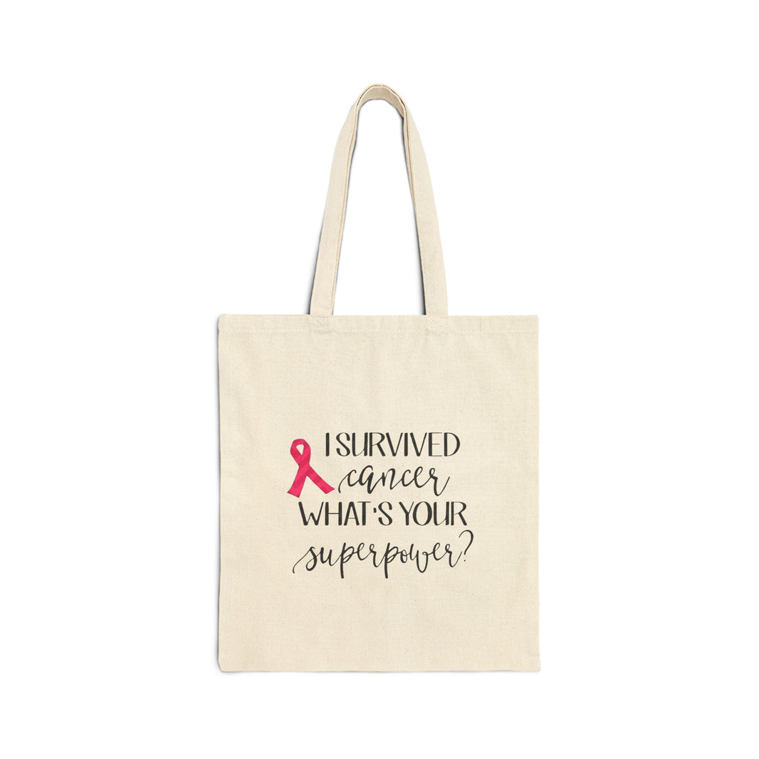I Survived Cancer, What is your Superpower? - Cotton Canvas Tote Bag