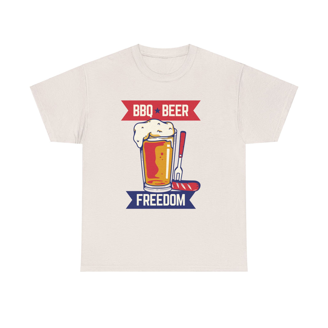 BBQ, Beer & Freedom - Unisex Heavy Cotton Tee