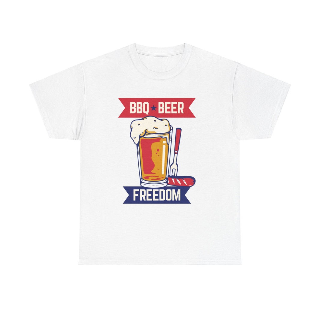 BBQ, Beer & Freedom - Unisex Heavy Cotton Tee