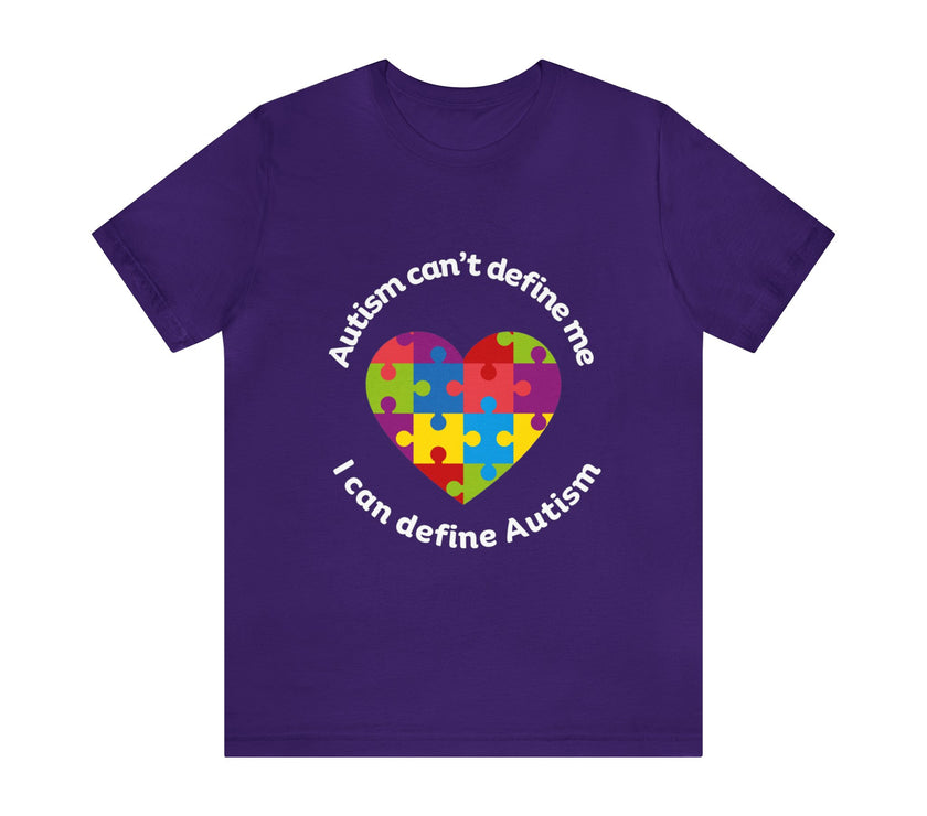 Expression Hub Autism can't define me, I can define Autism Unisex Jersey Short Sleeve Tee MTS-05