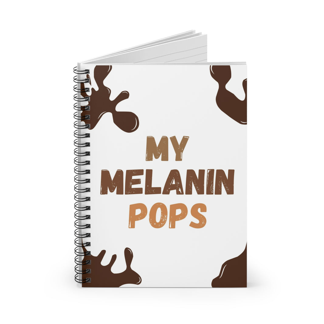 "My Melanin Pops" Spiral Notebook - Ruled Line