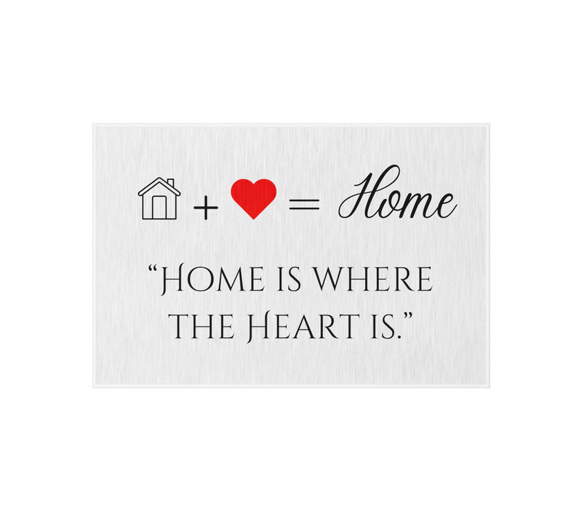 "Home is where the Heart is" Outdoor Rug