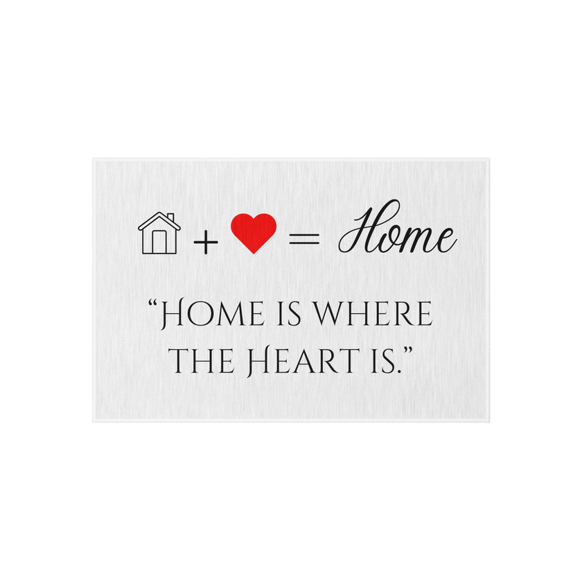 "Home is where the Heart is" Outdoor Rug