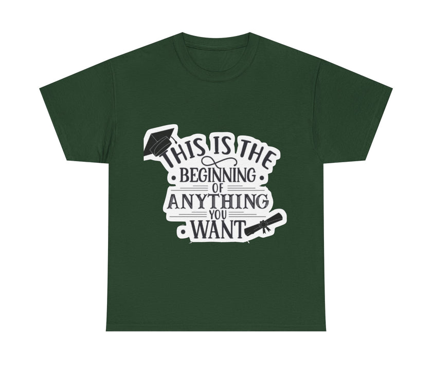 This is the beginning of anything you want - Unisex Heavy Cotton Tee