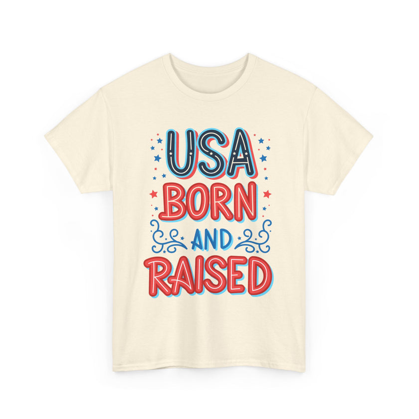 USA Born and Raised - Unisex Heavy Cotton Tee