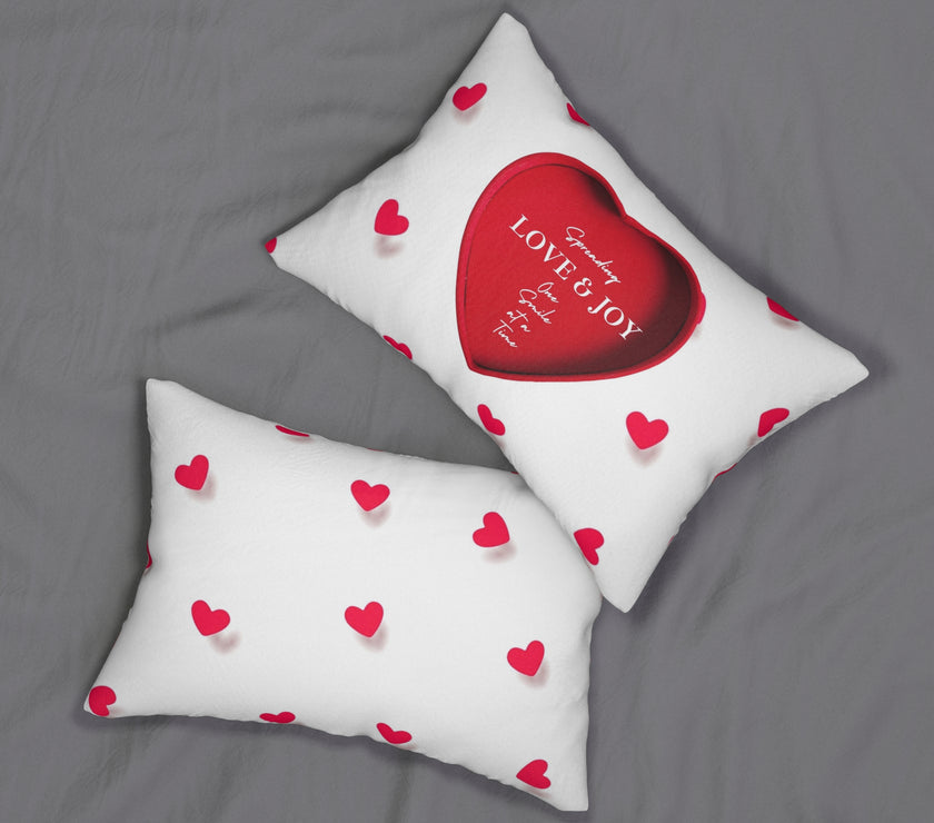 "Spreading Love & Joy, One Smile at a Time" Spun Polyester Lumbar Pillow