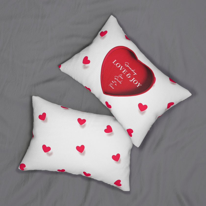 "Spreading Love & Joy, One Smile at a Time" Spun Polyester Lumbar Pillow