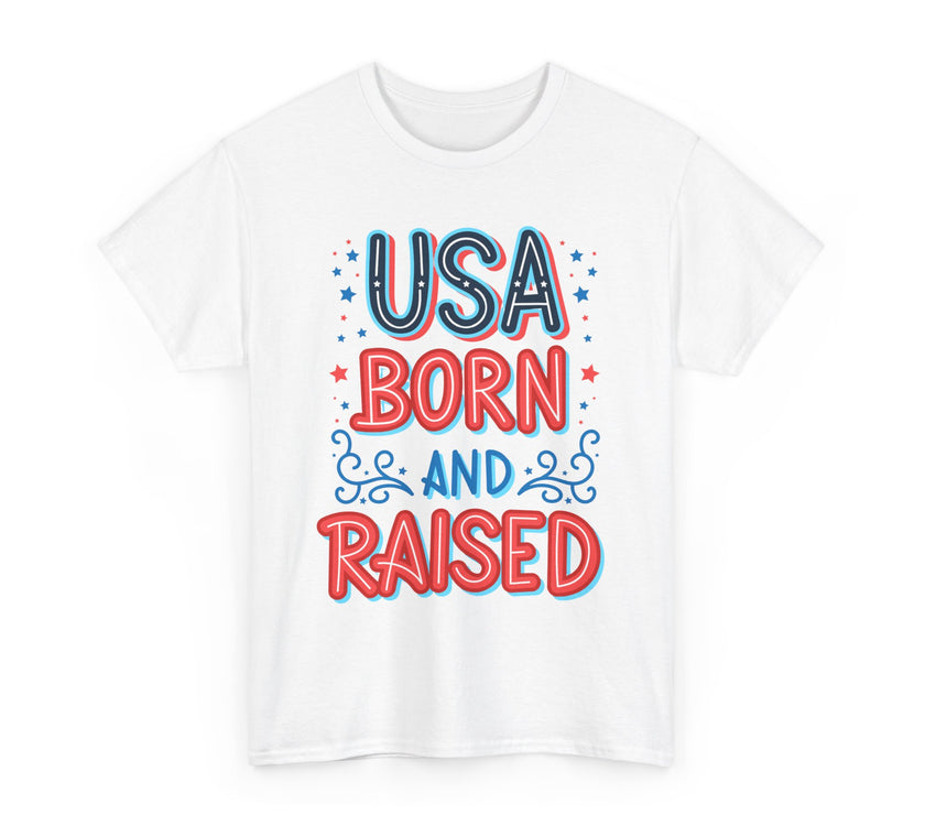 USA Born and Raised - Unisex Heavy Cotton Tee