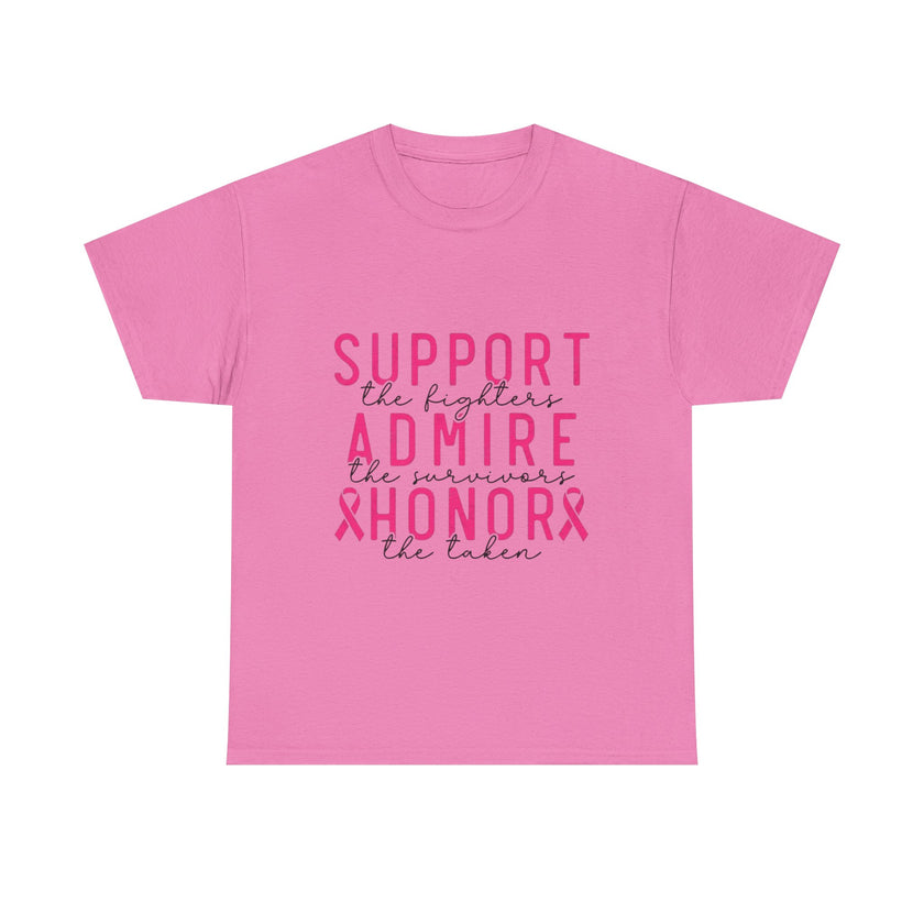 Support the Fighter, Admire the Survivor, Honor the Taken - Unisex Heavy Cotton Tee