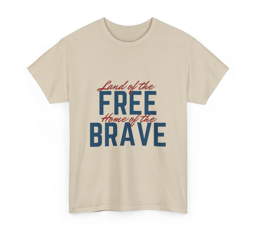 Land of the Free, Home of the Brave - Unisex Heavy Cotton Tee