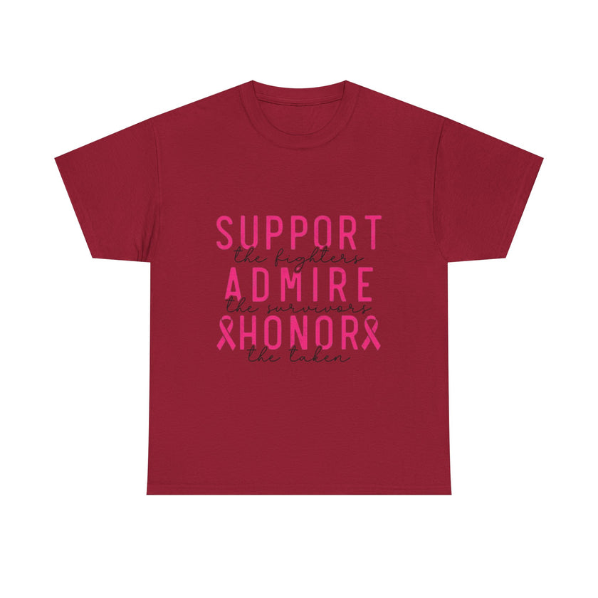Support the Fighter, Admire the Survivor, Honor the Taken - Unisex Heavy Cotton Tee