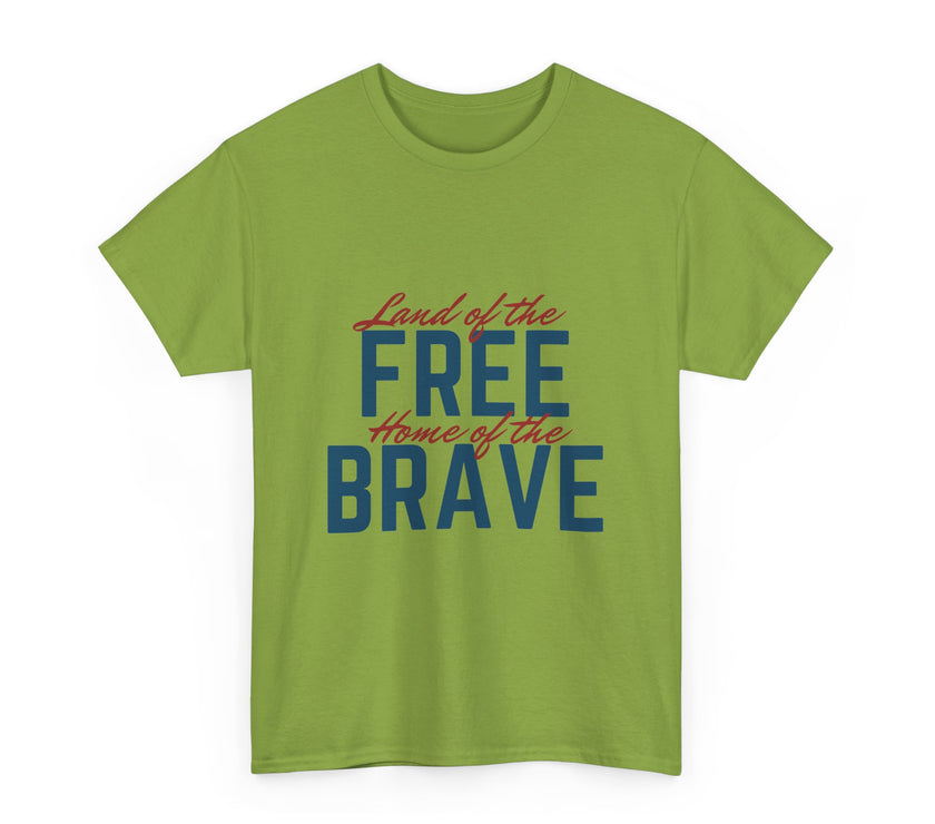 Land of the Free, Home of the Brave - Unisex Heavy Cotton Tee