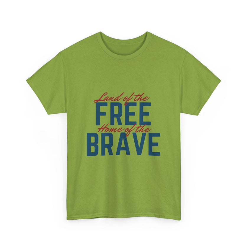 Land of the Free, Home of the Brave - Unisex Heavy Cotton Tee