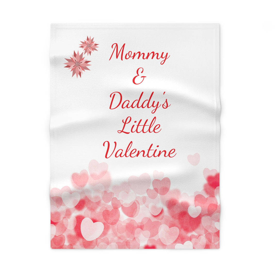 "Mommy & Daddy's Little Valentine" Soft Fleece Baby Blanket