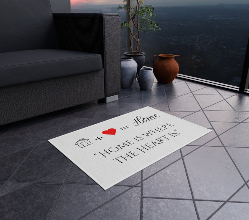 "Home is where the Heart is" Outdoor Rug