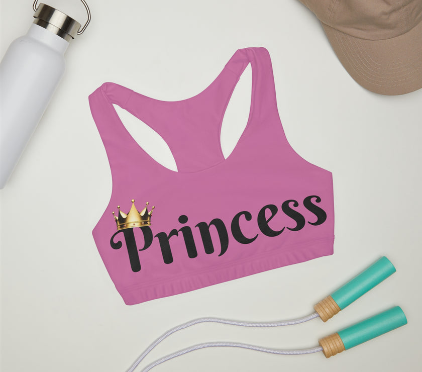 "Princess" Girls' Double Lined Seamless Princess Sports Bra (AOP)