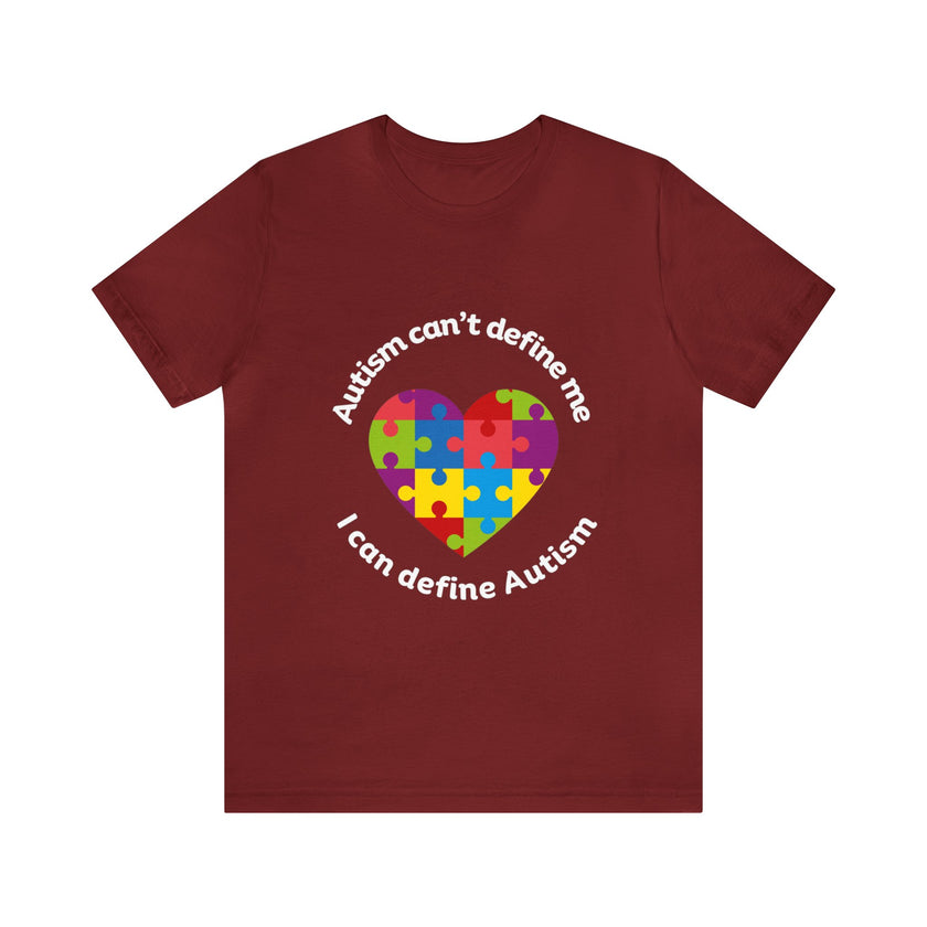 Expression Hub Autism can't define me, I can define Autism Unisex Jersey Short Sleeve Tee MTS-05