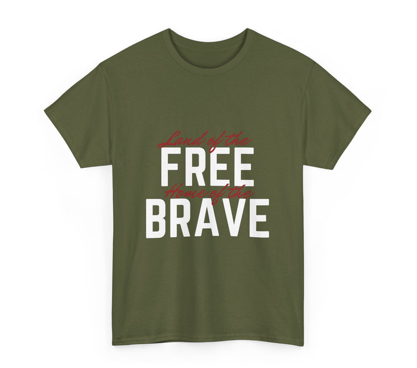 Land of the Free, Home of the Brave - Unisex Heavy Cotton Tee