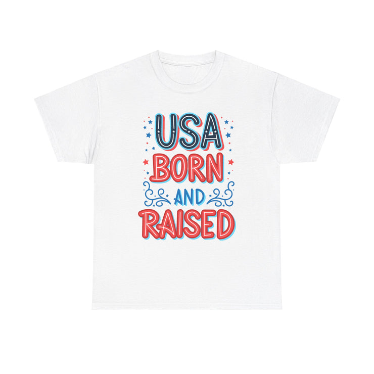 USA Born and Raised - Unisex Heavy Cotton Tee