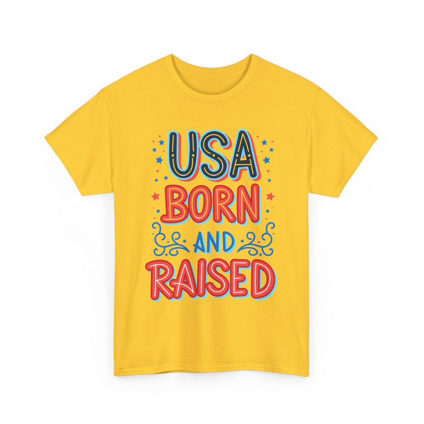 USA Born and Raised - Unisex Heavy Cotton Tee