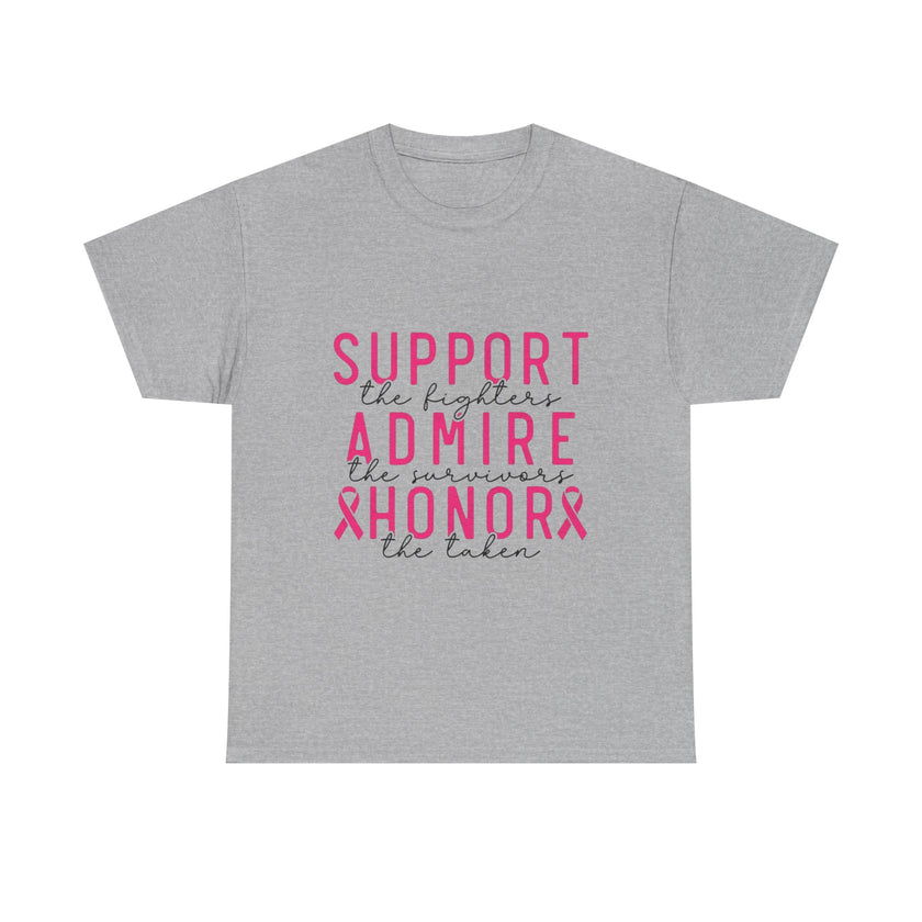 Support the Fighter, Admire the Survivor, Honor the Taken - Unisex Heavy Cotton Tee