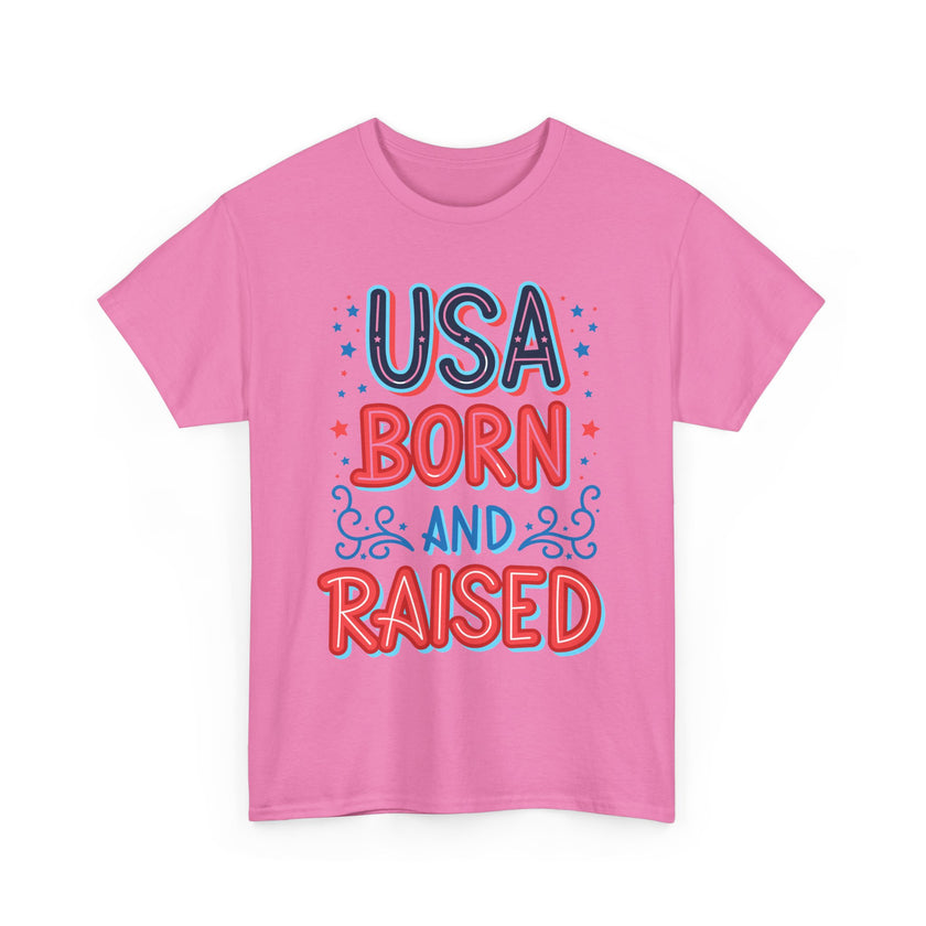 USA Born and Raised - Unisex Heavy Cotton Tee