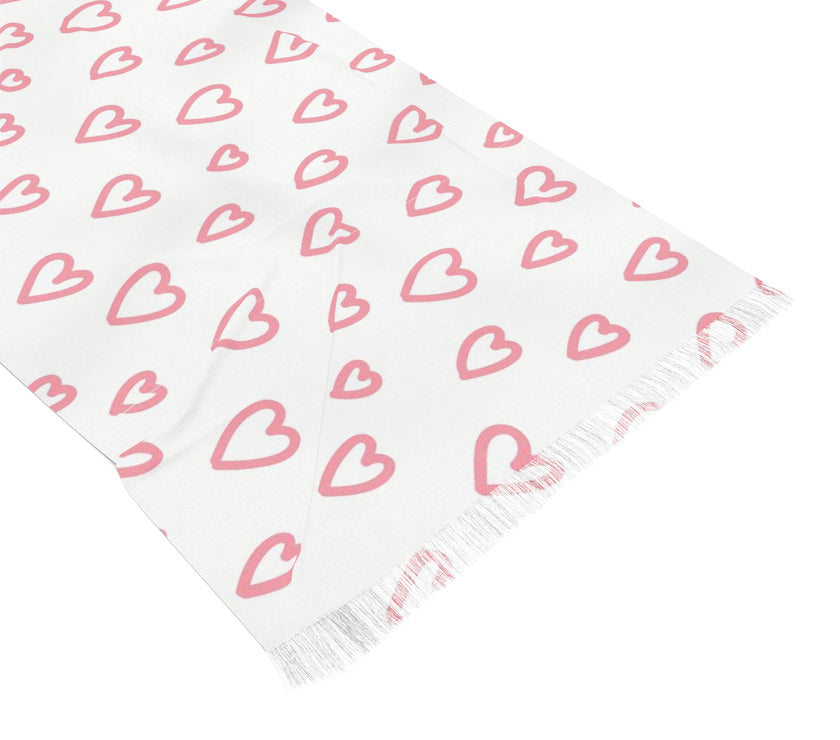 Heart Pattern Light Scarf