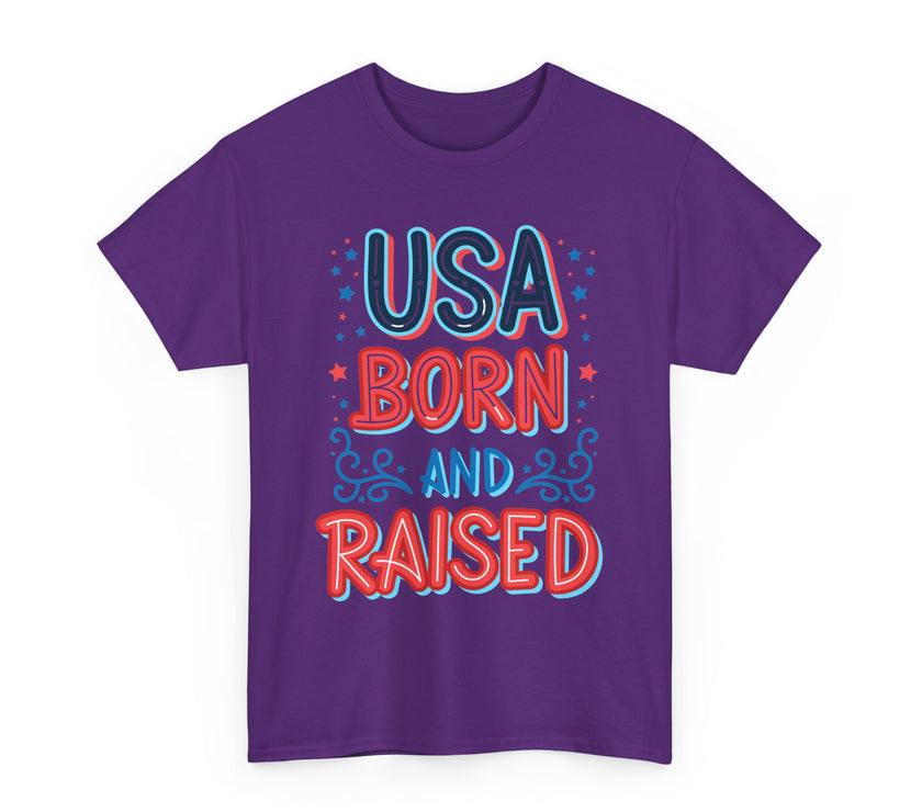 USA Born and Raised - Unisex Heavy Cotton Tee