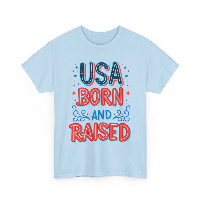 USA Born and Raised - Unisex Heavy Cotton Tee