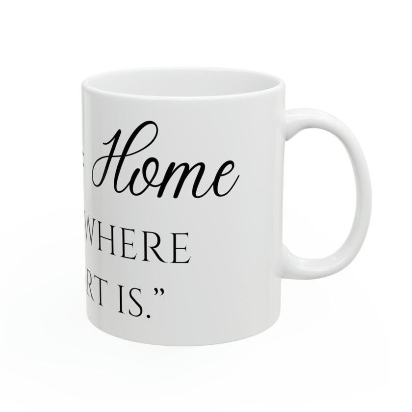 "Home is where the Heart is" Ceramic Mug, 11oz