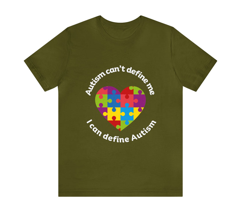 Expression Hub Autism can't define me, I can define Autism Unisex Jersey Short Sleeve Tee MTS-05