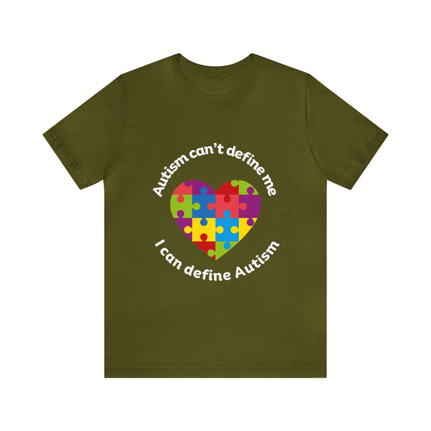 Expression Hub Autism can't define me, I can define Autism Unisex Jersey Short Sleeve Tee MTS-05