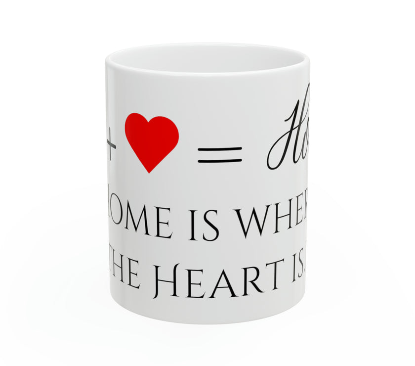 "Home is where the Heart is" Ceramic Mug, 11oz