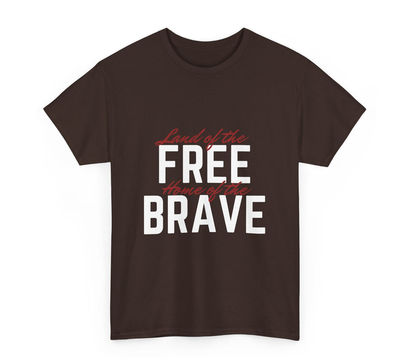 Land of the Free, Home of the Brave - Unisex Heavy Cotton Tee