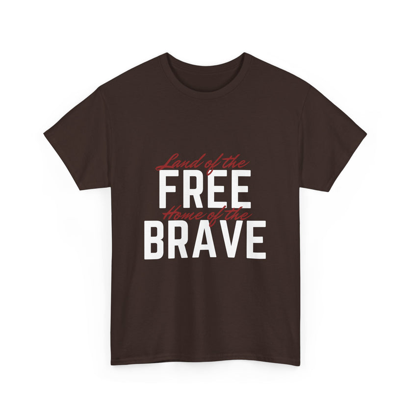 Land of the Free, Home of the Brave - Unisex Heavy Cotton Tee