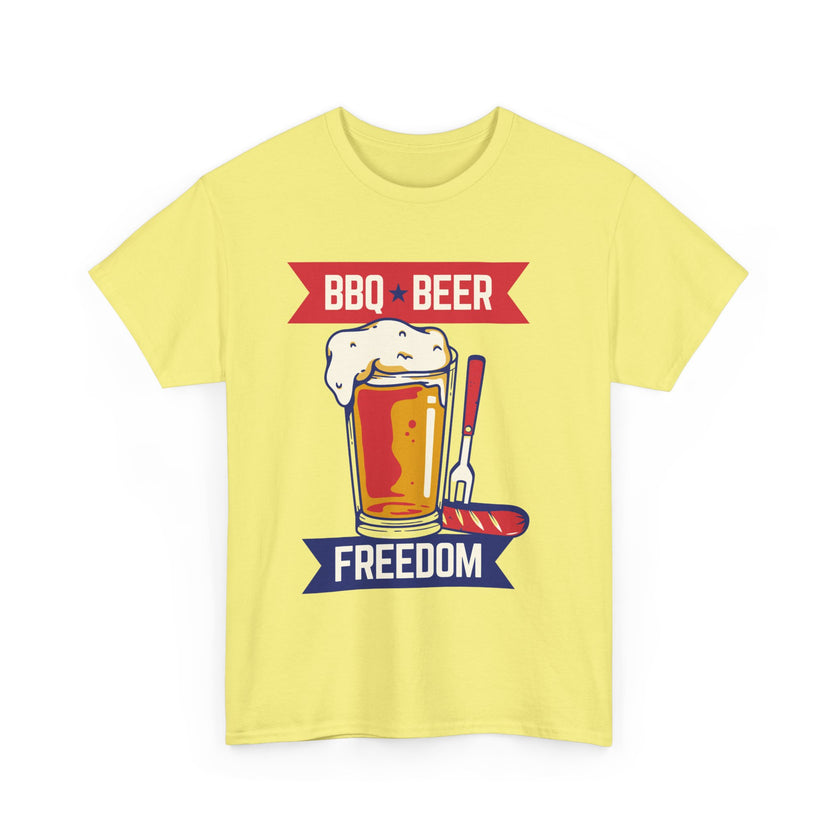 BBQ, Beer & Freedom - Unisex Heavy Cotton Tee