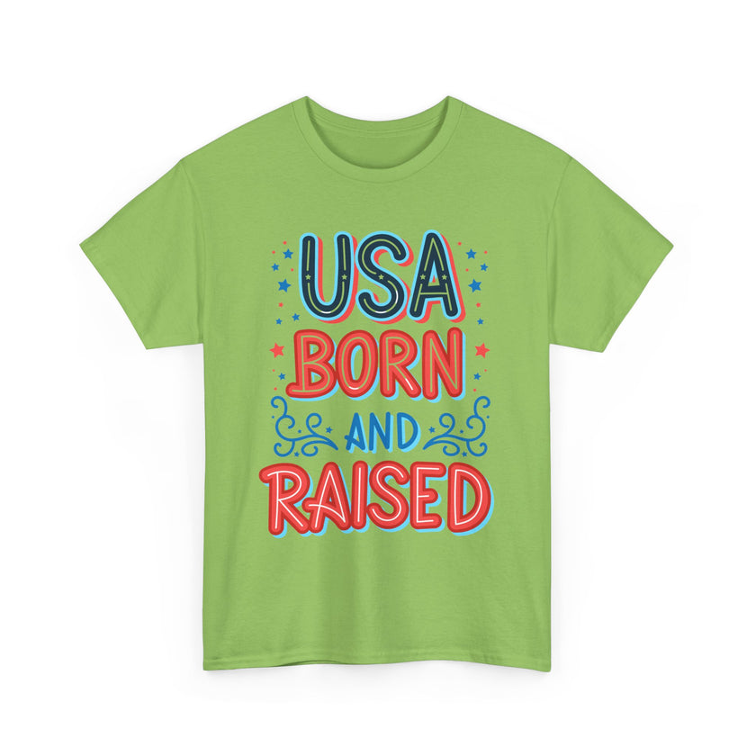 USA Born and Raised - Unisex Heavy Cotton Tee