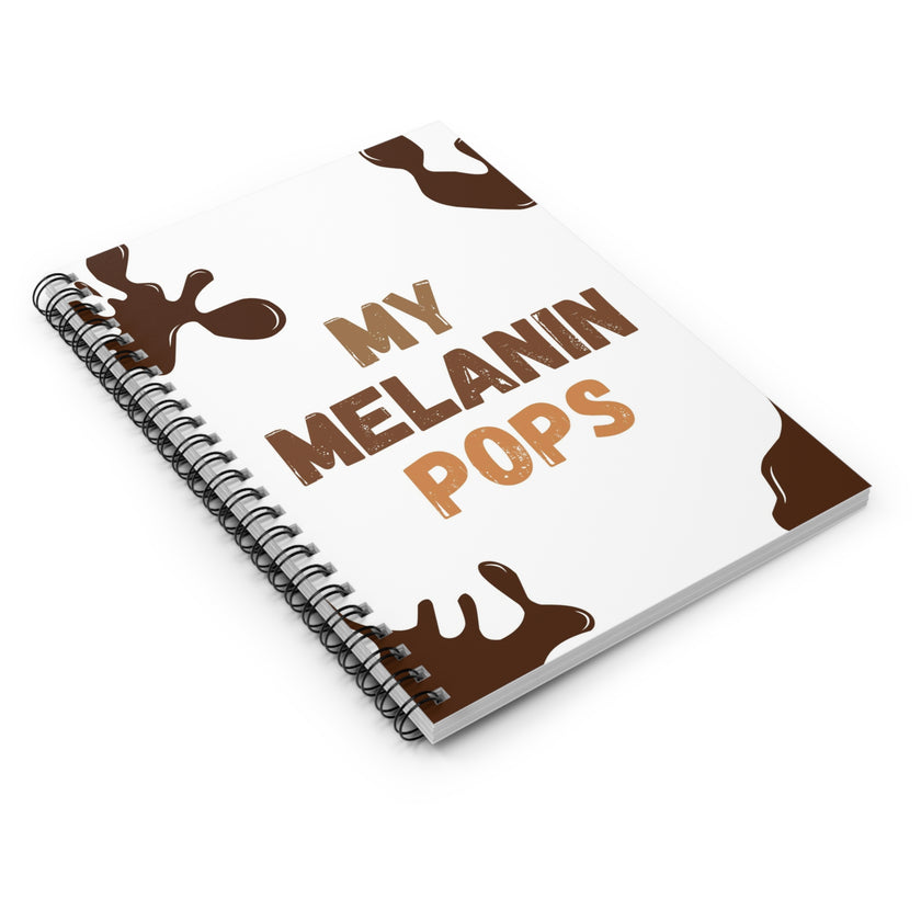 "My Melanin Pops" Spiral Notebook - Ruled Line