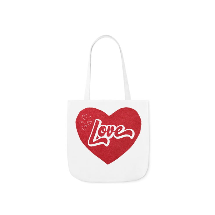 "Love" Polyester Canvas Tote Bag (AOP)