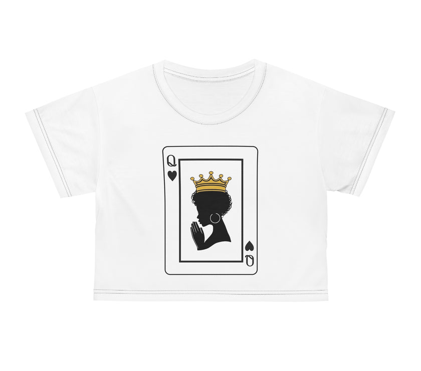 Queen Card Crop Tee (AOP)