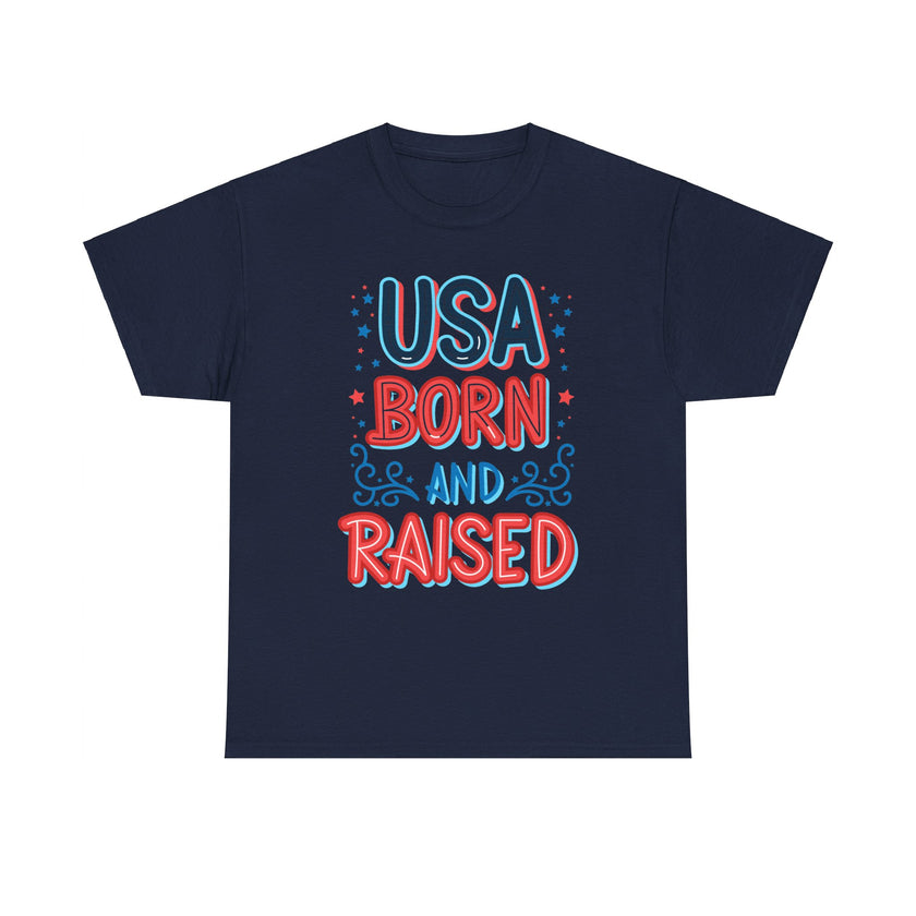 USA Born and Raised - Unisex Heavy Cotton Tee