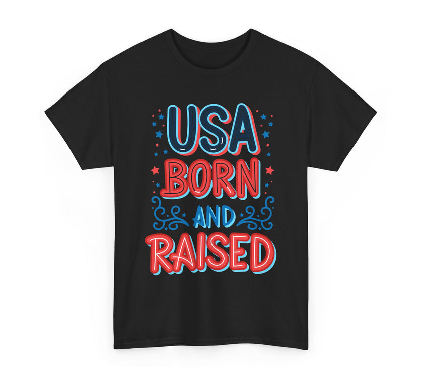 USA Born and Raised - Unisex Heavy Cotton Tee