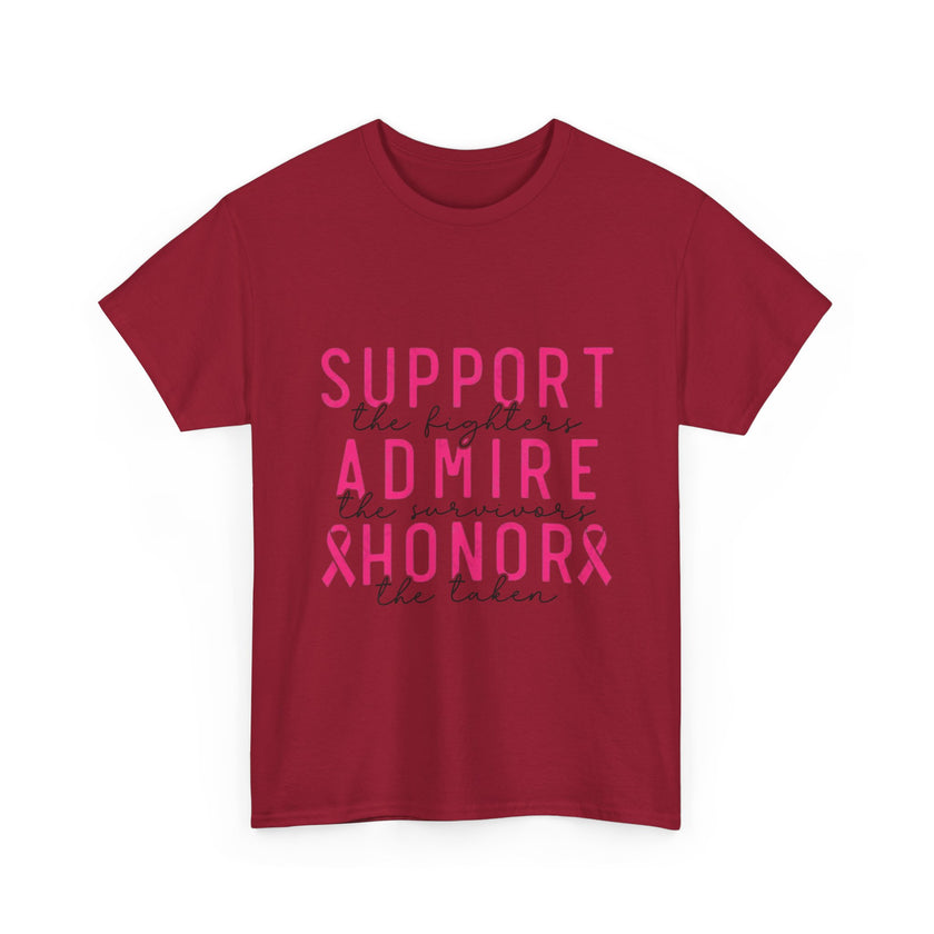 Support the Fighter, Admire the Survivor, Honor the Taken - Unisex Heavy Cotton Tee