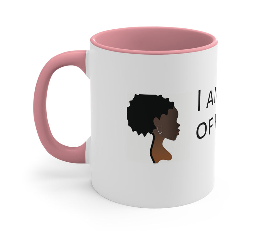 " I Am A Testament Of Resilience" Accent Coffee Mug, 11oz Inspiration