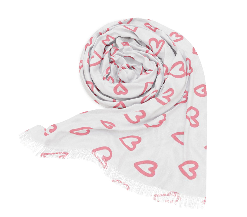 Heart Pattern Light Scarf