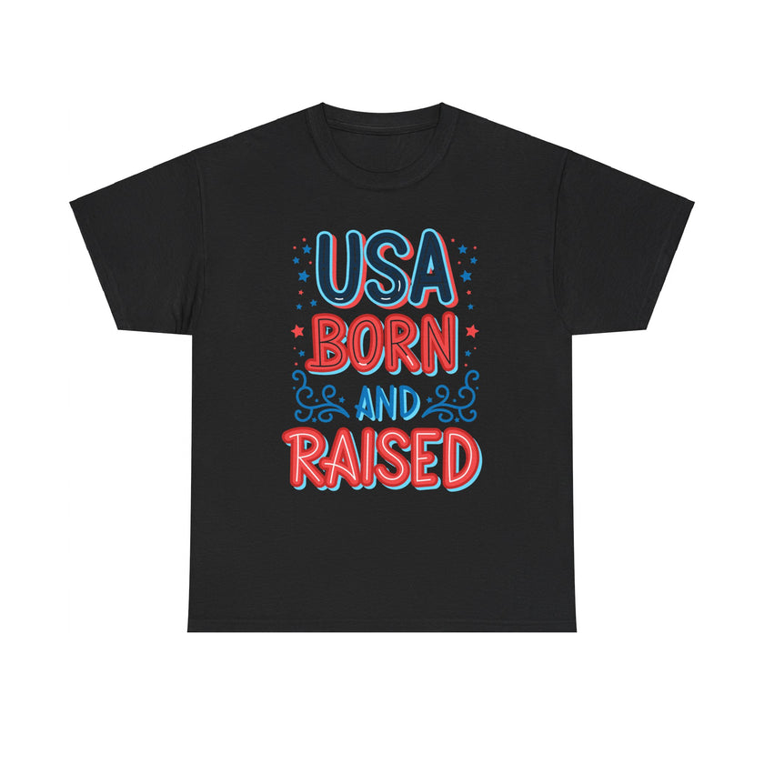 USA Born and Raised - Unisex Heavy Cotton Tee