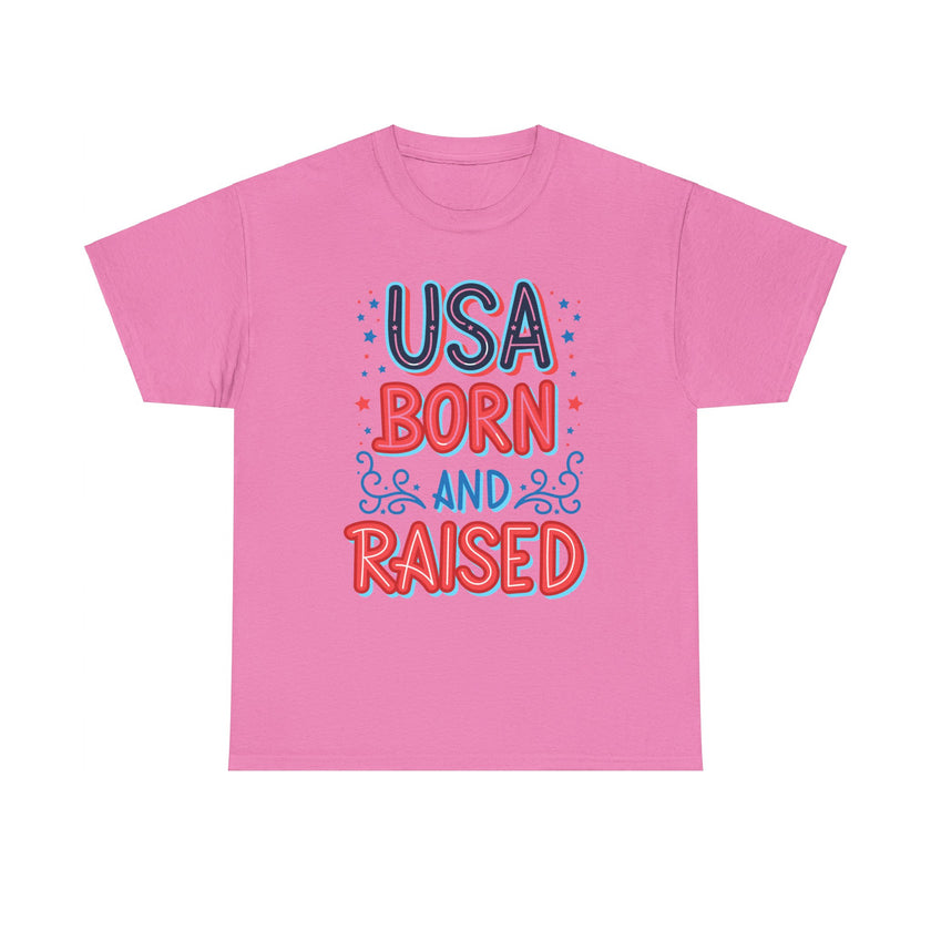 USA Born and Raised - Unisex Heavy Cotton Tee